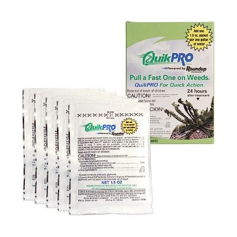 roundup quikpro herbicide 1.5oz ROUND UP DRY PAK