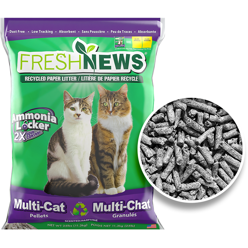 25lbs Fresh News Multi Cat Litter Standish Milling Company