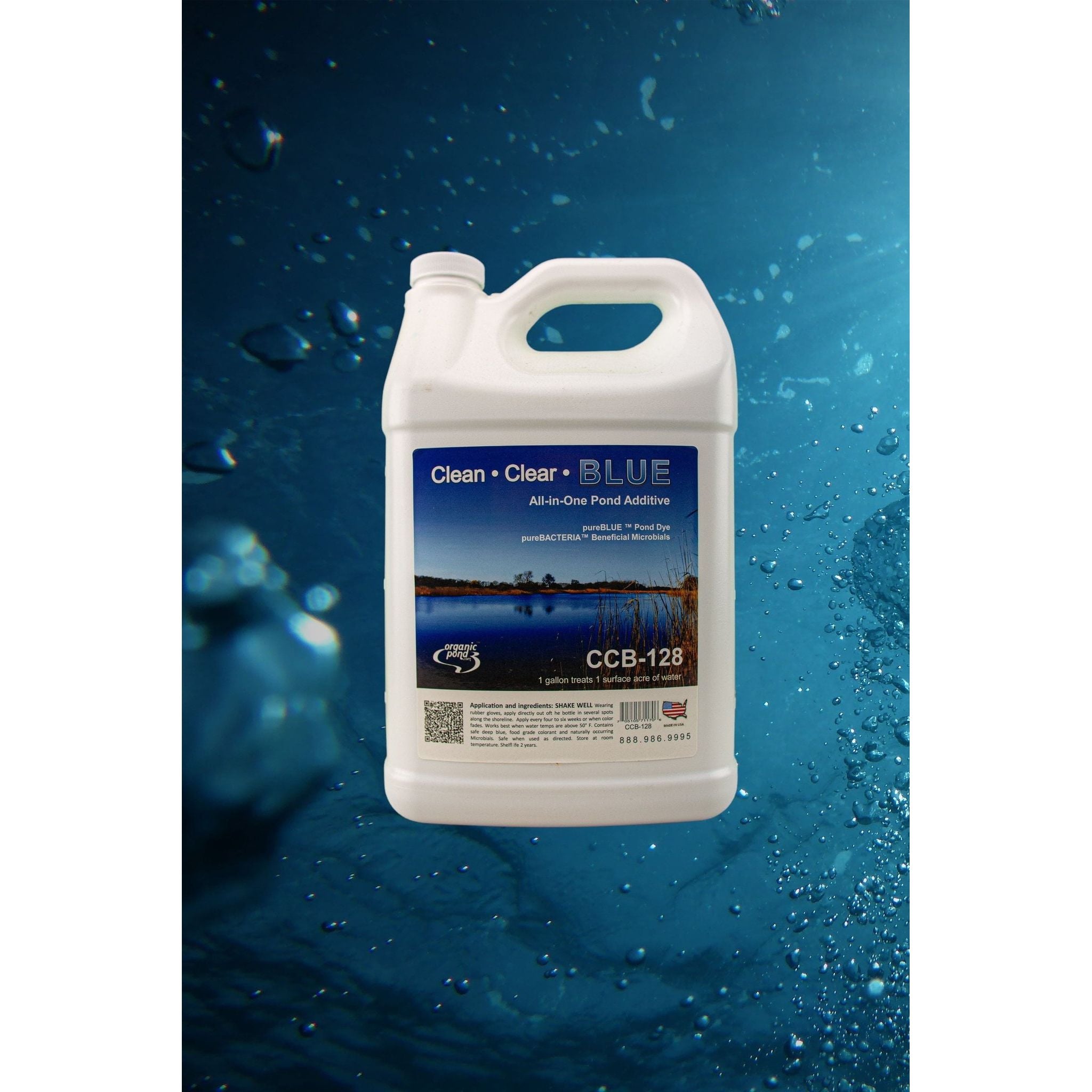 Blue Pond Plus Dye and Bacteria 1 Gallon