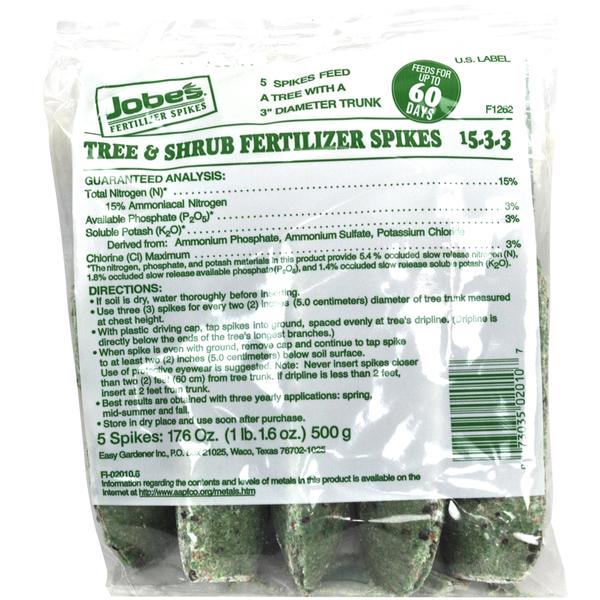 can you use jobe's fertilizer spikes for vegetable plants Jobe's Tree & Shrub Fertilizer Spikes (5 Pack)