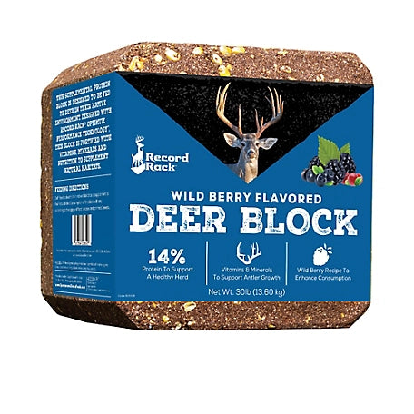 30Lbs Record Rack Wildberry Block Nutritional Supplement Deer Attractant