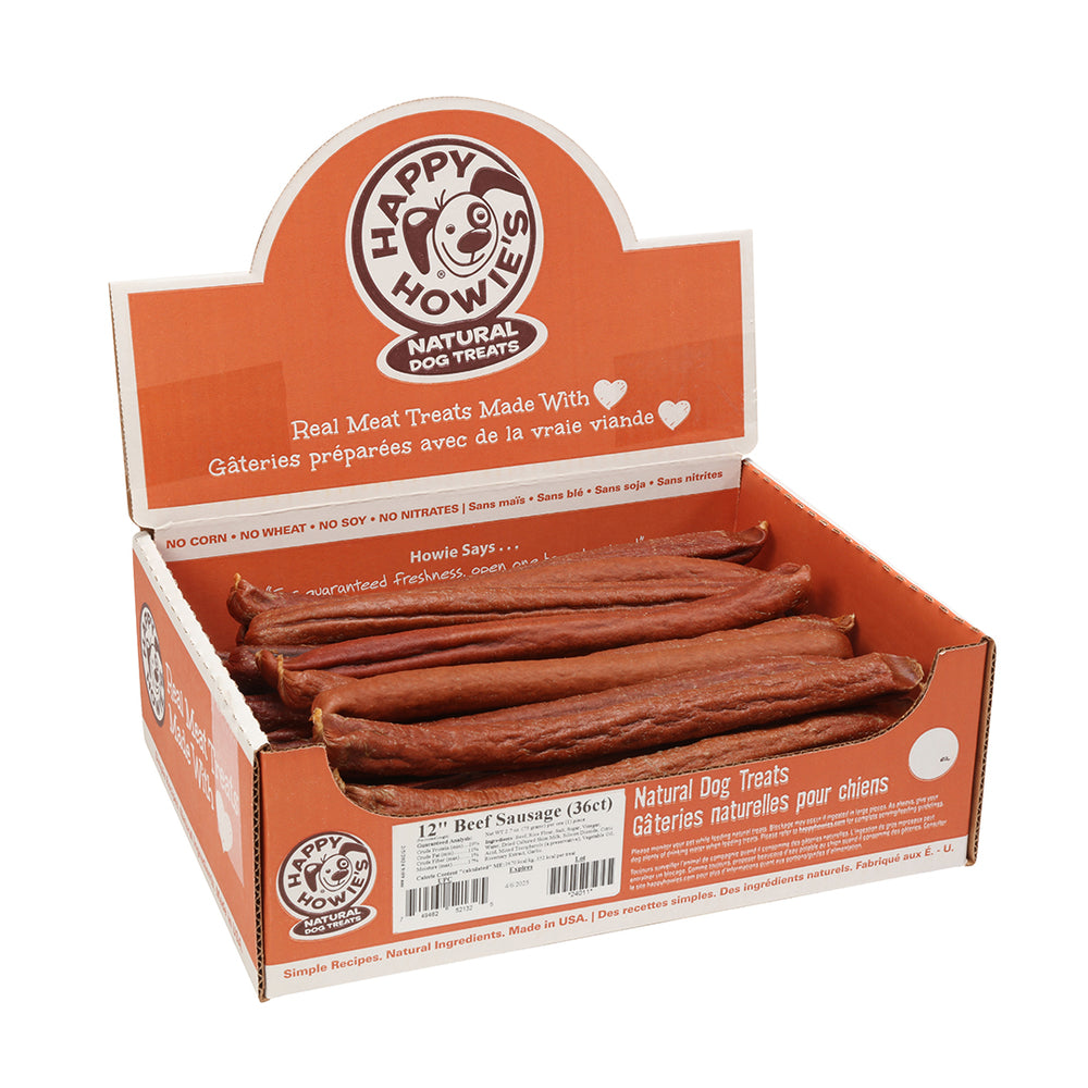 Happy Howie's 12" Beef Sausage Bulk - 36ct.