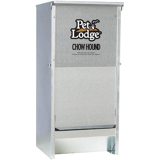 12 Lbs. Galvanized Automatic Dog Food Dispenser