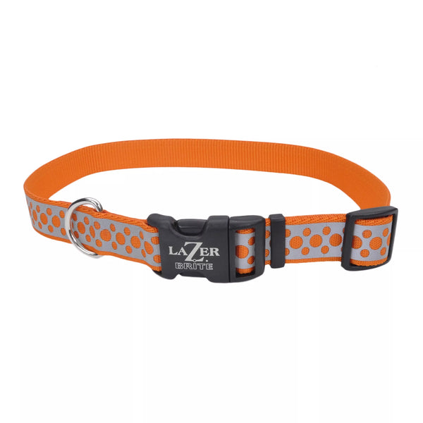 Coastal Pet Lazer Brites Orange Reflective Dog Collar
