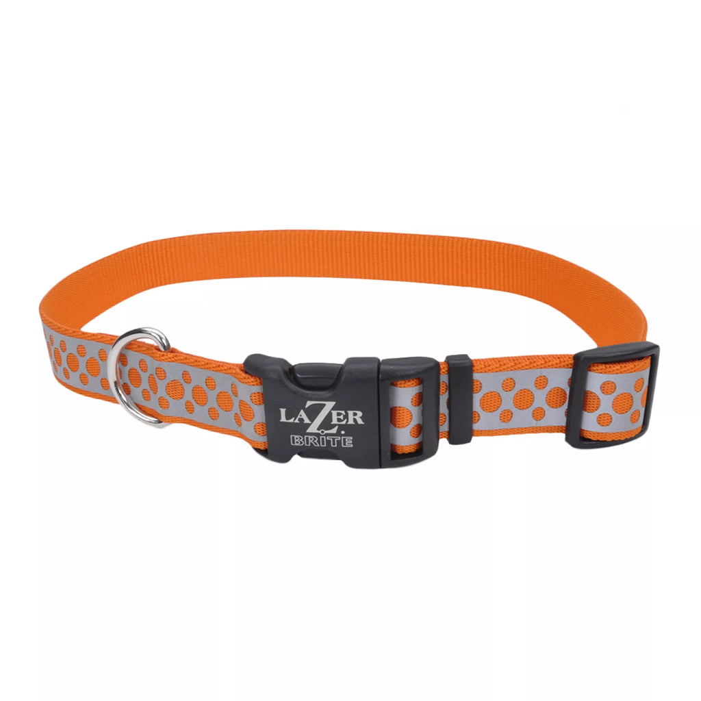 Coastal Pet Lazer Brites Orange Reflective Dog Collar Standish Milling Company