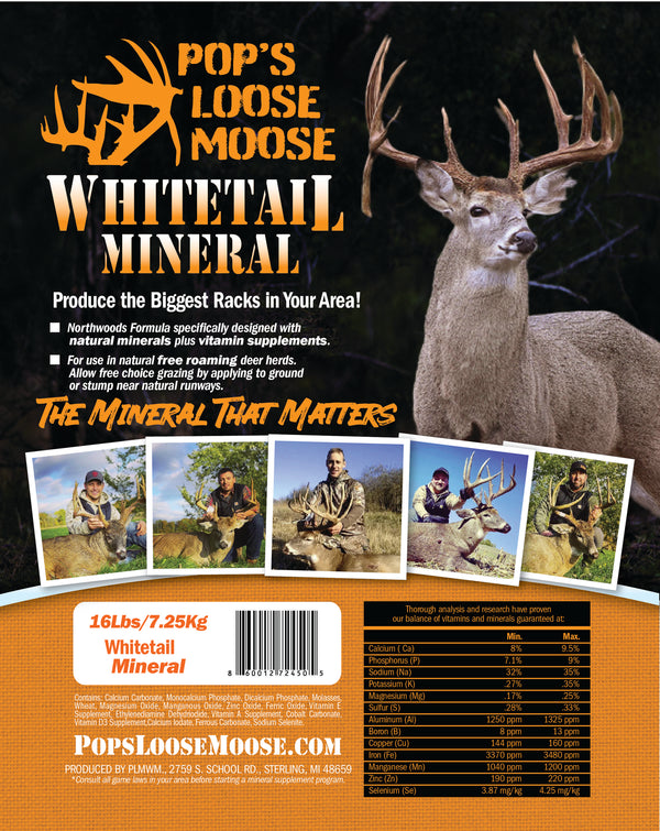 16 lbs Pop's Loose Moose Whitetail Mineral Deer Attractant