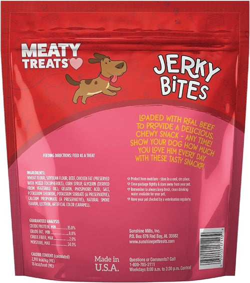 25oz Jerky Bites with Real Beef - Premium Meaty Treats for Dogs, Made with Real Beef