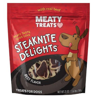 25oz Steaknite Delites - Gourmet Meaty Treats for Dogs