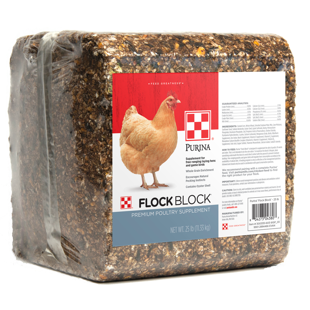 25 Lbs. Purina Flock Block Poultry Supplement