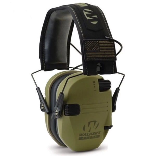 Walker's Razor Slim Electronic Muff OD Green Patriot