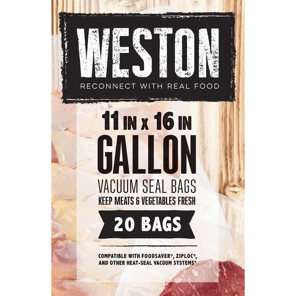 Weston Vacuum Sealer Bags 11 In X 16 In, 20 Pre-Cut Bags