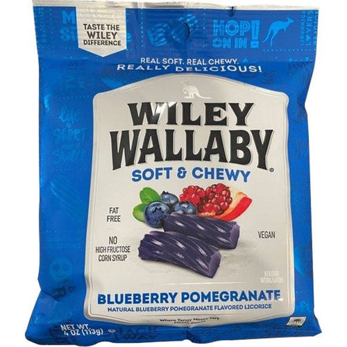 Delicious 4oz Wiley Wallably Gourmet Blueberry Pomegranate Licorice - Handcrafted Sweet Treat for Snacking