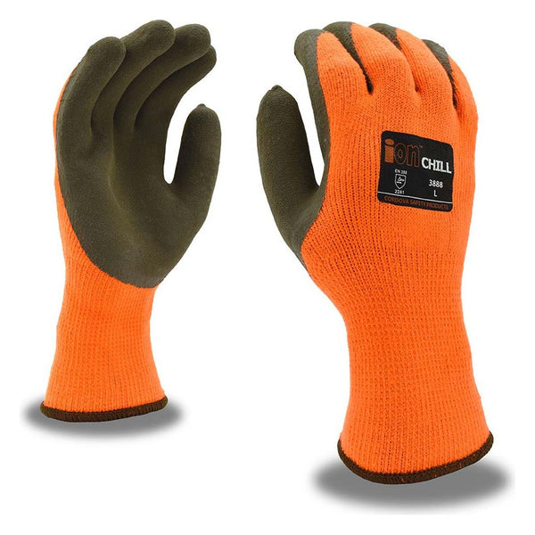 Cordova ION-Chill Thermal Hi-Vis Orange Latex Gloves - Large