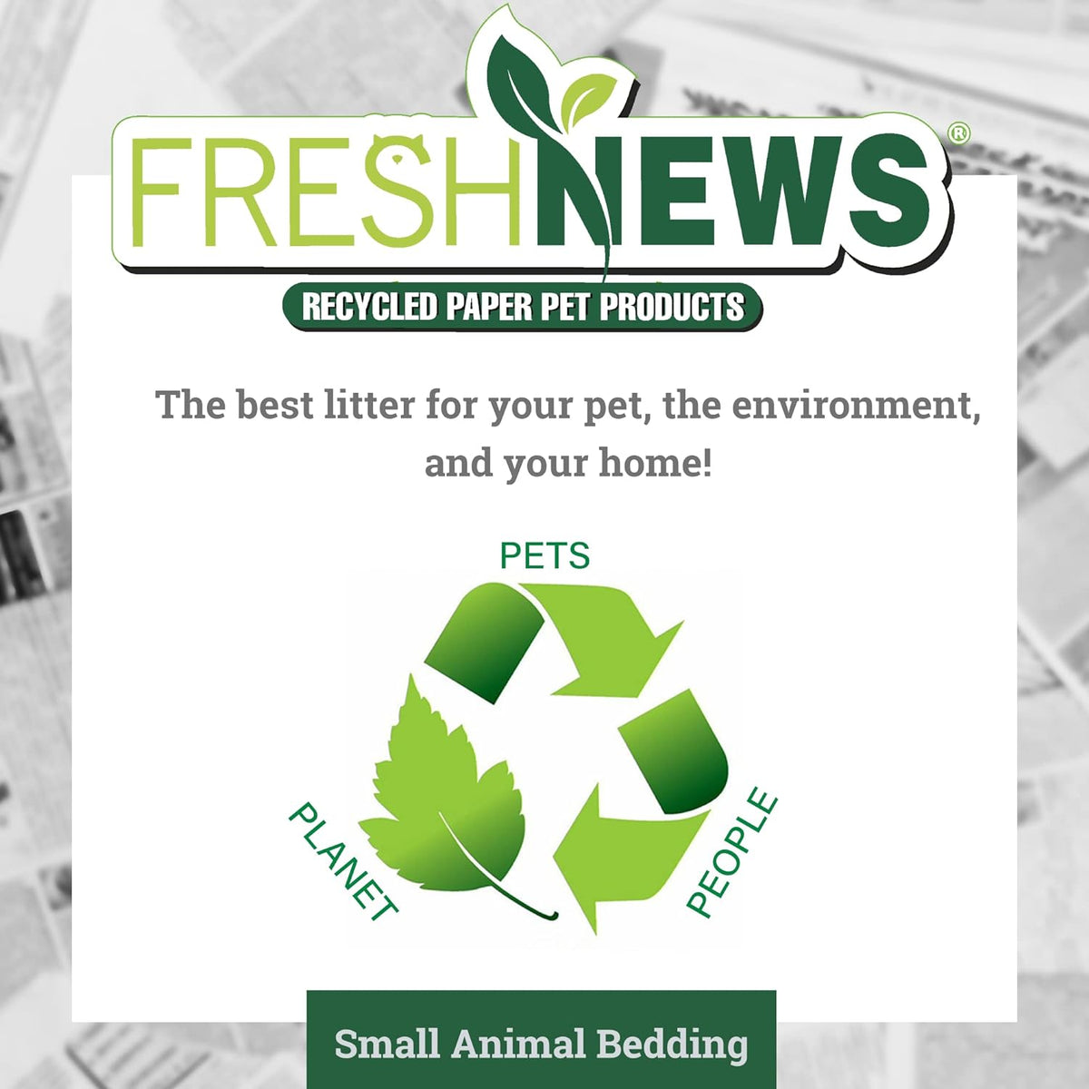 40 Liters Fresh News Recycled Small Animal Bedding