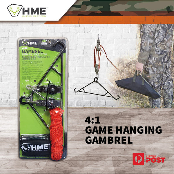 Hunting Made Easy 4:1 Hanging Gambrel Pulley System