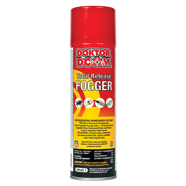 Doktor Doom Aerosol Fogger - Kills fungus gnats, spider mites, aphids, whiteflies, scale, mealybugs, and thrips