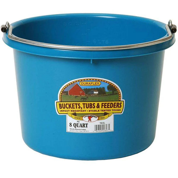 8Qt Miller Teal Plastic Bucket with Handle