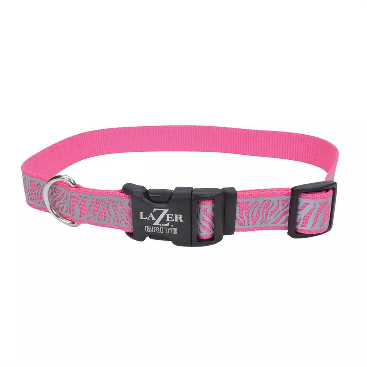 Coastal Pet Lazer Brites Pink Reflective Dog Collar - Small