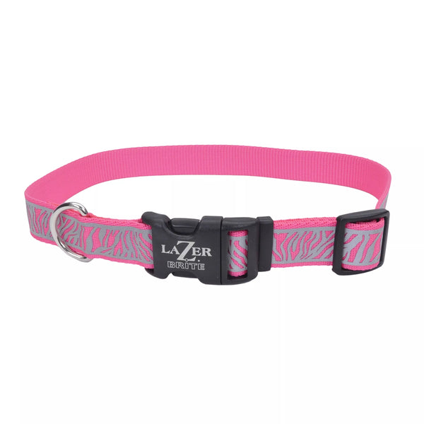 Coastal Pet Lazer Brites Pink Reflective Dog Collar - Small