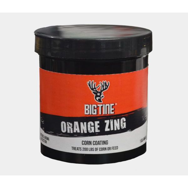 1lb Big Tine Orange Zing Corn Coating - Deer Attractant for Enhanced Wildlife Feeding