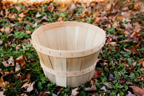 Greenfield Basket Manufacturing 1/2 Bushel Natural Wooden Basket w/ Handle [Local Pickup Only]
