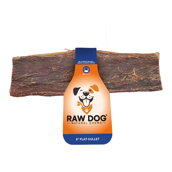 Raw Dog 6" Beef Jerky Flat Gullet Stick Dog Treats