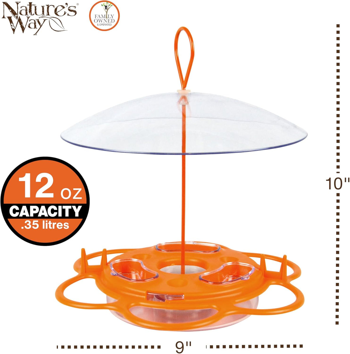 12oz Oriole Feeder All in One Buffet Plastic Bird Feeder