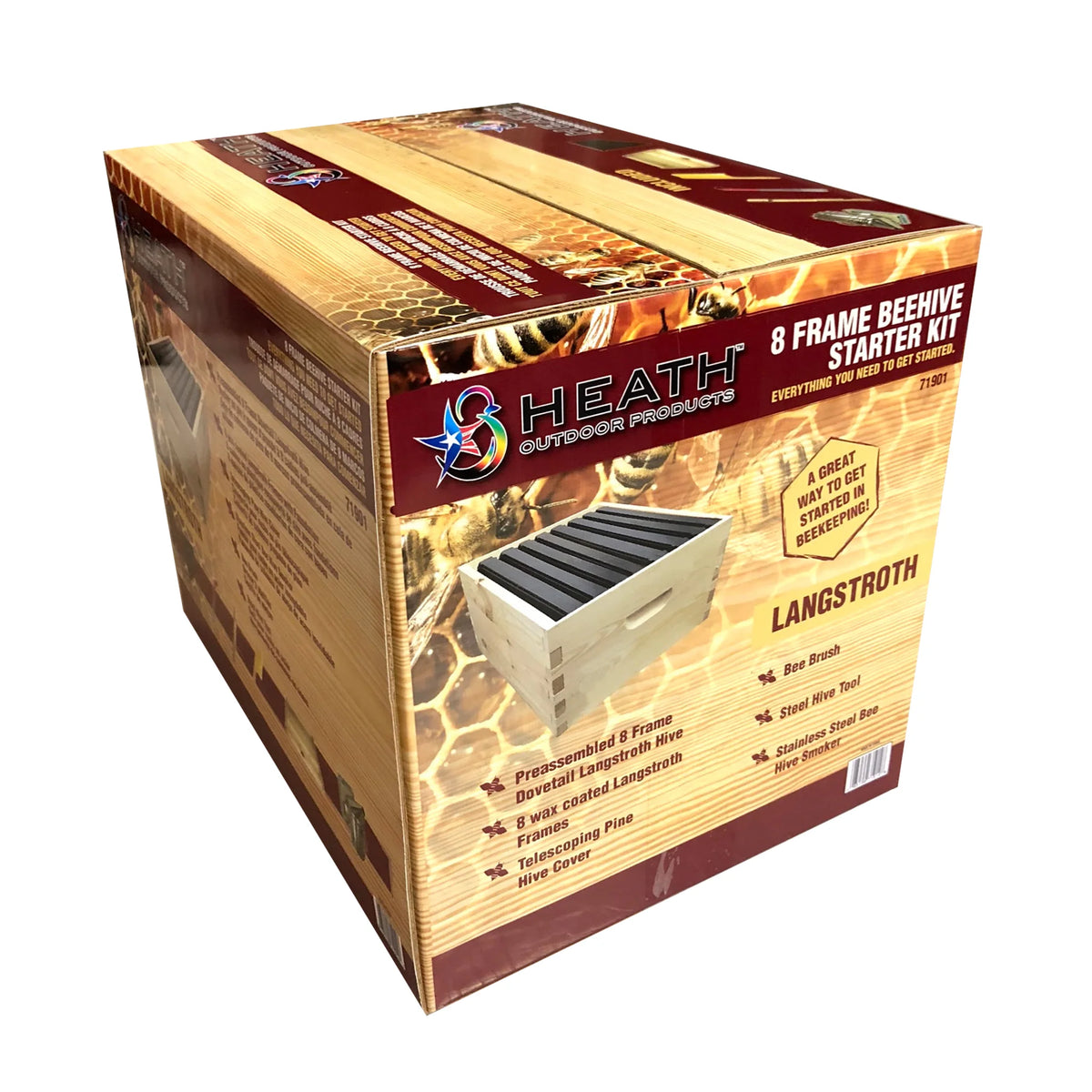 Heath Beehive 8 Frame Starter Kit for Beekeeping