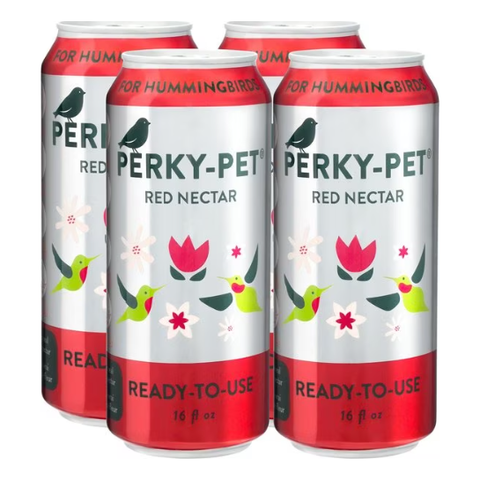 16oz Perky Pet Hummingbird Ready-to-Use Can Nectar - 4 Pack Bundle