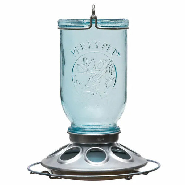 Perky Pet Mason Jar Glass Bird Feeder