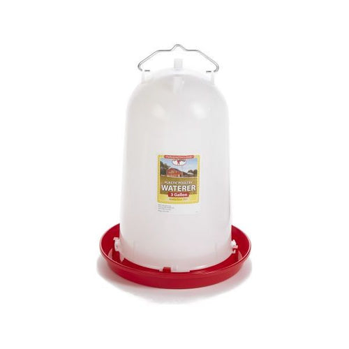 3 Gallon Plastic Poultry Waterer