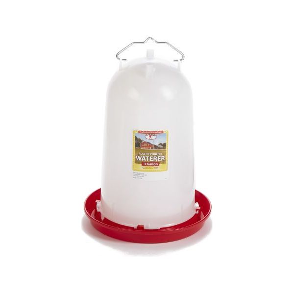 3 Gallon Plastic Poultry Waterer