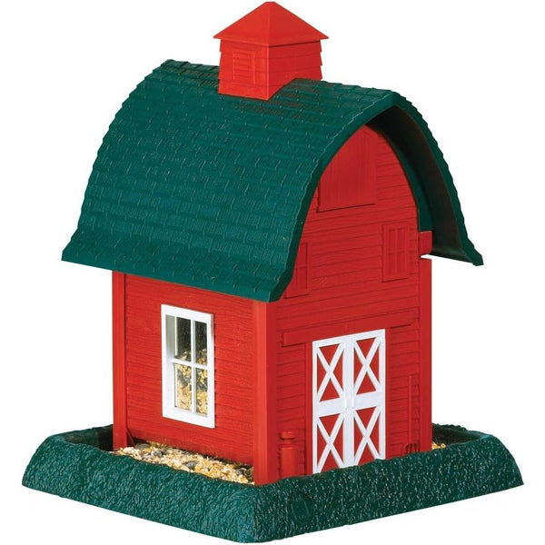 North States Village Collection Red Barn Hopper Bird Feeder