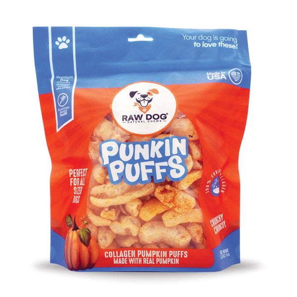 Raw Dog 2.5oz Collagen Pumpkin Puffs Dog Treats