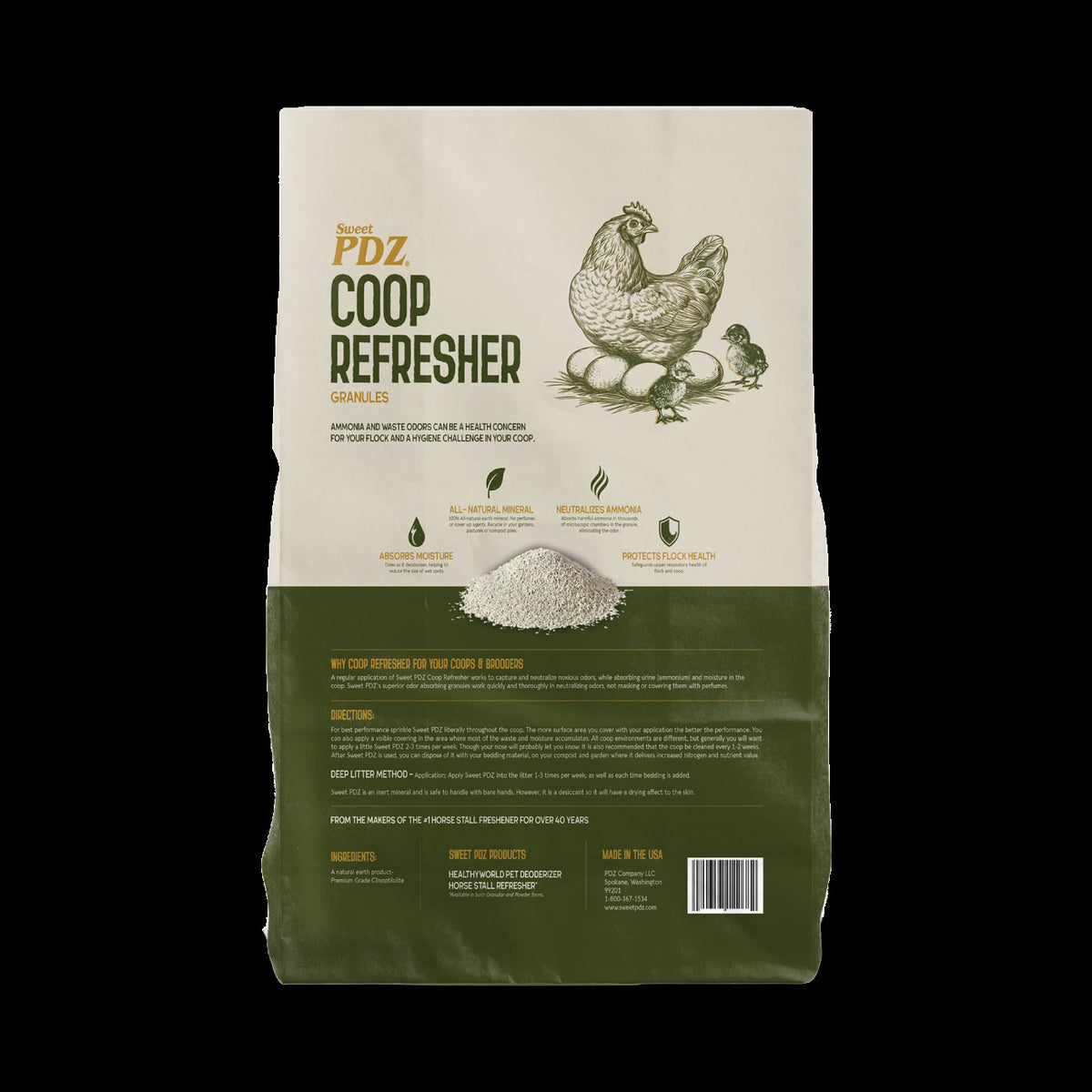 Sweet PDZ Chicken Coop Refresher Zeolite Odor Eliminator
