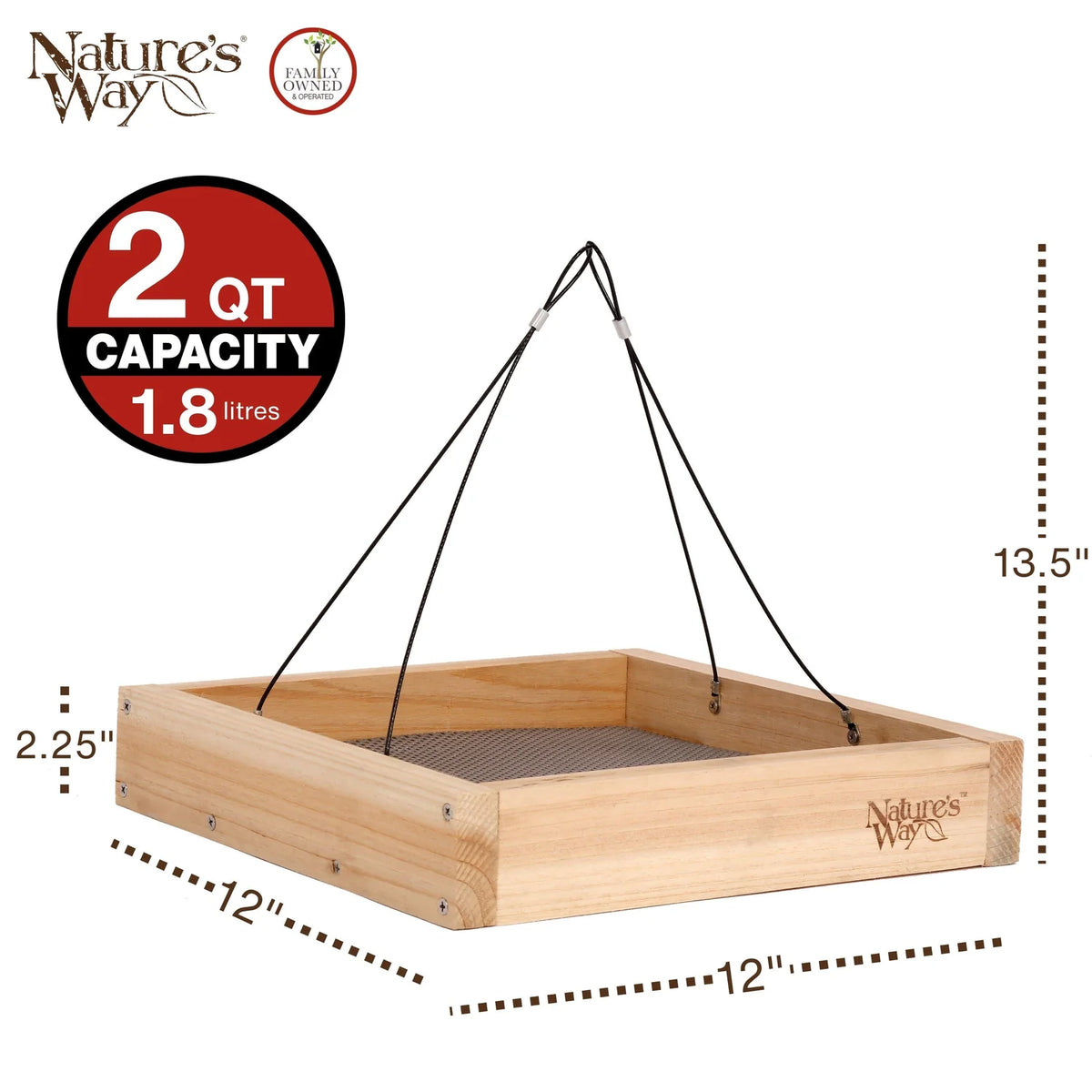Nature's Way Cedar Tray Bird Feeder