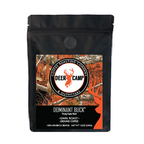 12oz Deer Camp Coffee Grounds - Dominant Buck Dark Roast