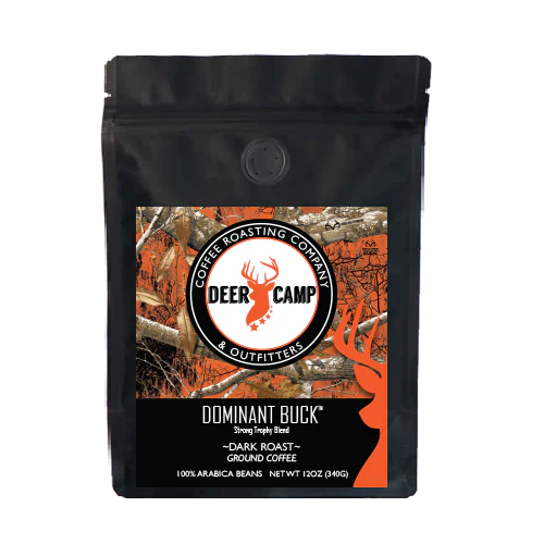 12oz Deer Camp Coffee Grounds - Dominant Buck Dark Roast