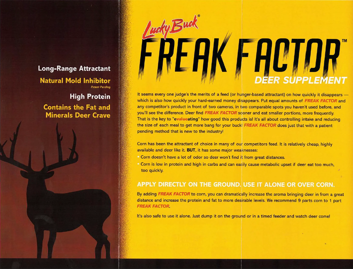 20Lbs Lucky Buck Freak Factor Deer Supplement