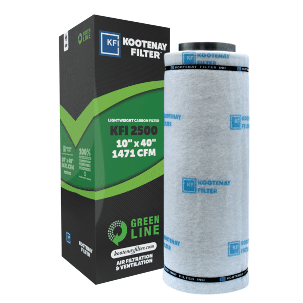 Kootenay Filter 2500 – 10″ x 40″ CFM 1471 Green Line Filter