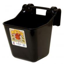12 Qt Little Giant Hook Over Portable Plastic Feeder - Black