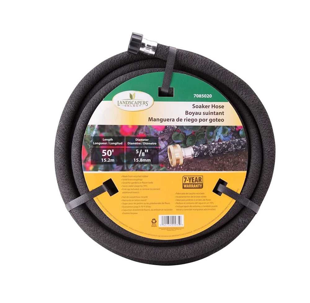 Landscapers Select 50ft. Rubber Soaker Hose 5/8in. Diameter