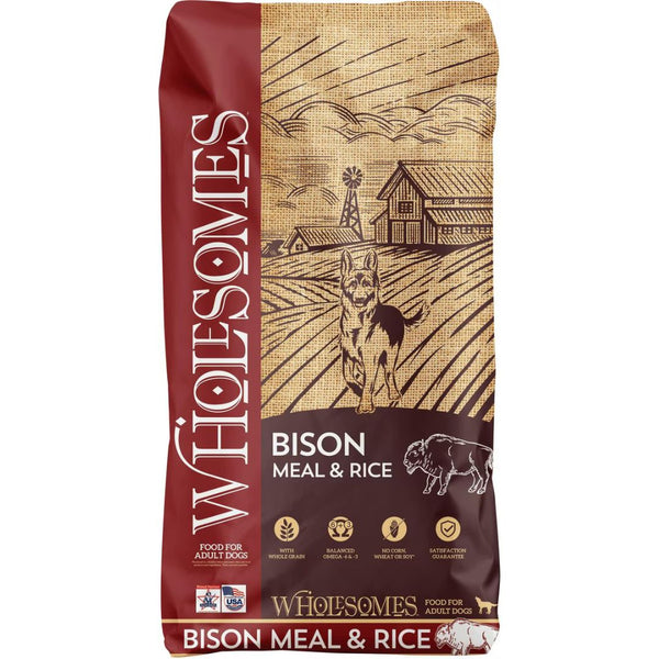 35Lb Wholesomes Bison Meal with Rice Dog Food