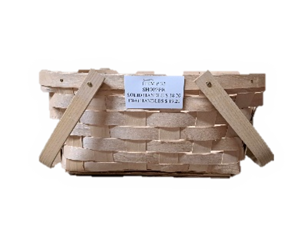 Greenfield Basket Manufacturing Natural Wooden Shopper Basket w/ 2 Handles [Local Pick-up Only]