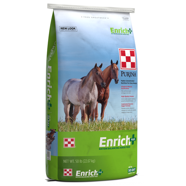 50lb Purina Enrich Plus - Premium Nutritional Supplement for Horses