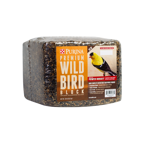 25lb Purina Premium Wild Bird Block - Nutritious All-Season Bird Food Block