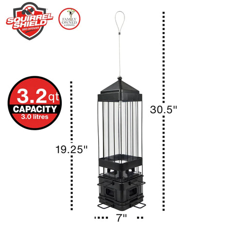 3.2 Qt. Nature's Way Squirrel Shield Advantage Cage Metal Feeder