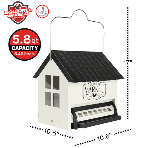 5.5 Qt. Nature's Way Squirrel Shield Hopper Metal Feeder