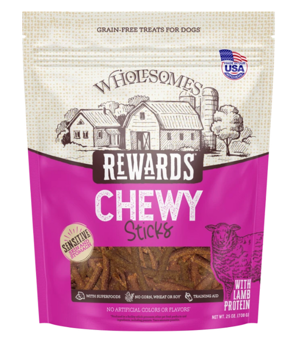 25oz Wholesomes Rewards Chewy Lamb Sticks