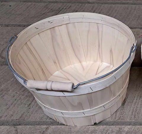 Greenfield Basket Manufacturing Natural Peck Basket w/ Handle [Local Pick-up Only]